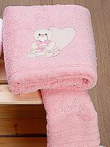 Σετ Πετσέτες Κεντητές Kids Heart 10 Pink - Pink